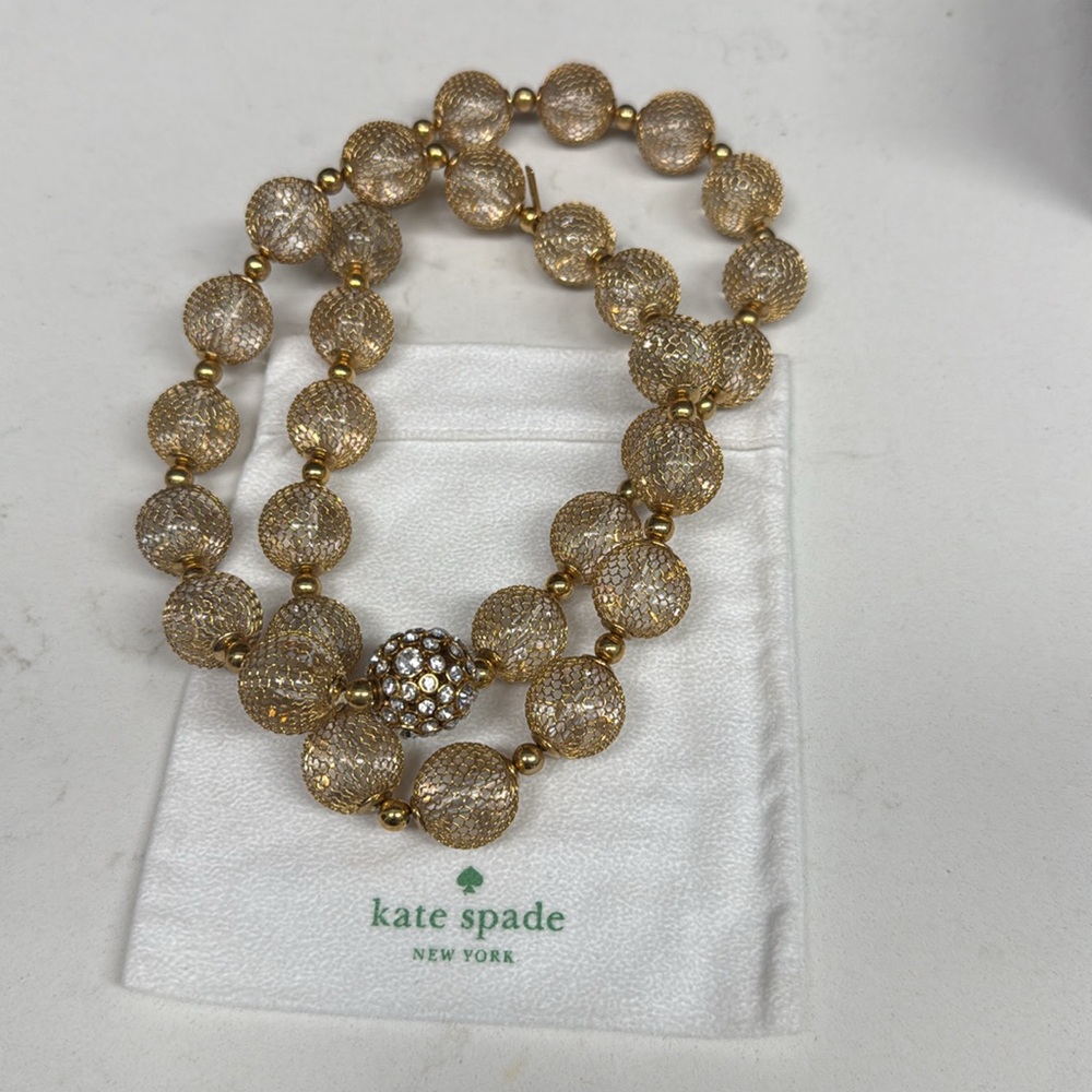 Kate Spade Caged Lucite Pave Rhinestone Necklace ✨✨